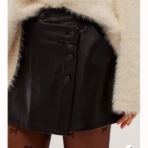 Free People Vegan Leather skirt